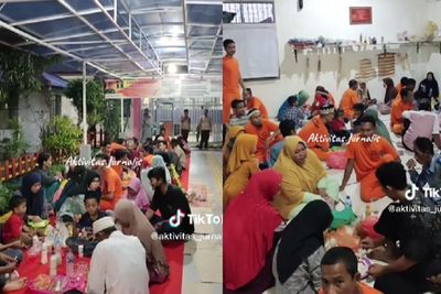 Haru dan Bahagia, Warga Rutan Karimun Diberi Kesempatan Buka Puasa Bersama Keluarga