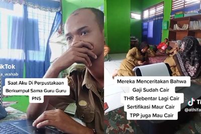 Momen Sedih Guru Honorer Cuma Bisa Ngebatin saat Rekan PNS Ngobrolin THR: Giliranku Kapan?