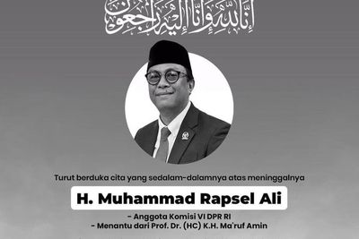 Breaking News! Menantu Wapres Ma ruf Amin, Rapsel Ali Meninggal Dunia