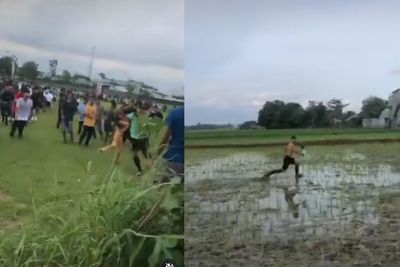 Viral Laga Tarkam di Jember, Pemain Dikejar Suporter hingga ke Tengah Sawah