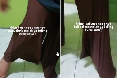 Kocak! Wanita Ini Beli Celana Tapi yang Bolong Cuma Satu Kaki: Unyu Kayak Sleepsuit Bayi
