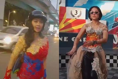 Serunya Asri Welas dan Poppy Sovia Ajak Beberapa Artis Ngabuburit Motoran Pakai Kebaya