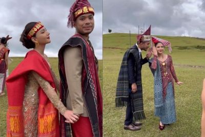 Jessica Mila Pakai Kebaya dengan Kain Ulos di Momen Prewed: Cantiknya Boru Batak Satu Ini