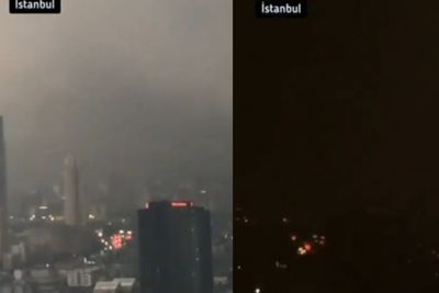 Aneh! Kota Istanbul 5 Menit Gelap Gulita Ditutupi Awan Hitam Raksasa, Fenomena Apa?