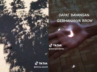 Efek Gerhana Matahari Hibrida, Penampakan Bayangan Berbentuk Bulan Sabit, Super Cantik!