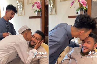 Keseruan Bagi-bagi THR saat Lebaran, 1 Kali Ciuman Dapat Rp50 Ribu