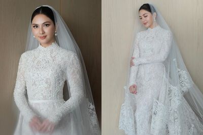 Detail Lengkap Gaun Pengantin Jessica Mila, Sopan dan Elegan Hasil Bordir Tangan 2 Bulan