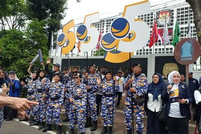 Konvoi Datangi KPU RI, Partai NasDem Daftarkan 580 Bacaleg