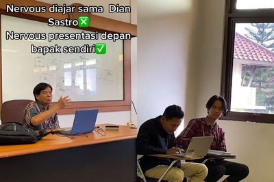 Viral Momen Mahasiswa Presentasi Depan Dosen, Ternyata Bapak Sendiri: Gak Bisa Tipsen Nih!