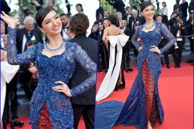 Anggunnya Raline Shah saat Tampil di Cannes Film Festival, Kebayanya Jadi Sorotan