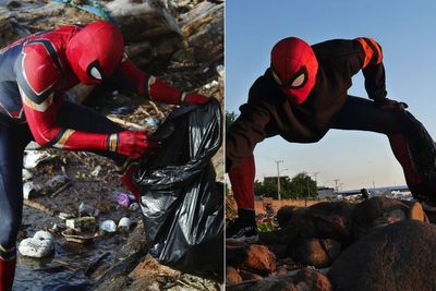 Hari Lingkungan Hidup Sedunia, Spiderman Parepare Ajak Politikus Ikut Bersih Lingkungan