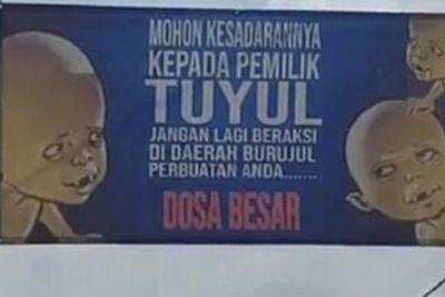 Spanduk Larangan Tuyul Beroperasi di Tasikmalaya Bikin Heboh, Ditujukan ke Pemilik Tuyul