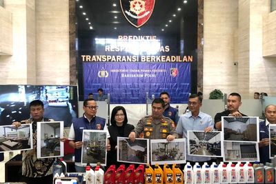 Fakta-fakta Oli Palsu Raup Untung Rp20 M Per Bulan yang Dibongkar Bareskrim
