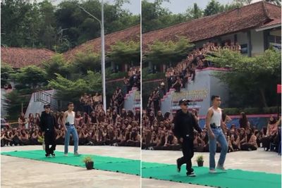 Pelajar Ini Cosplay Jadi Pemeran GTA saat Fashion Show di Sekolah: Keren Abis Cuy!