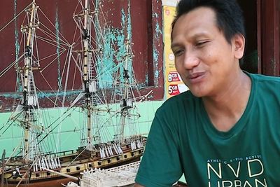 Mantan Napi di Kediri Sukses Perajin Miniatur Kapal Nilainya Jutaan Rupiah