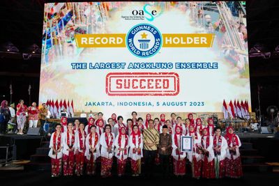 Pergelaran Angklung Terbesar di Dunia dari Indonesia Berhasil Pecahkan Guinness World Records, Hadiah HUT RI