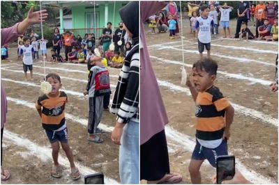 Kesabaran Setipis Tisu! Bocil Ini Emosi Ikut Lomba Makan Kerupuk saat 17-an, Gak Bisa Gigit Malah Ditampol