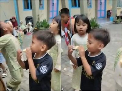 Ikut Lomba 17 Agustus Makan Kerupuk, Aksi Bocah SD Ini Jadi Sorotan