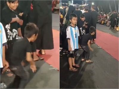Tingkah Lucu Bocah yang Asyik Joget Sendiri di Acara Madura Ethnic Carnival