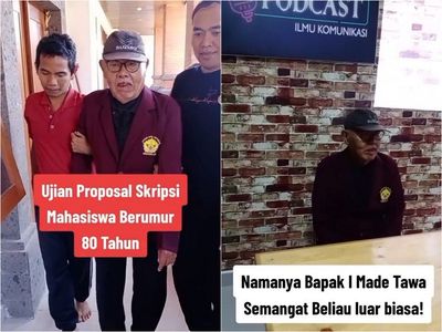 Viral Kakek 80 Tahun di Bali Semangat Jalani Sidang Skripsi, Bikin Netizen Salut