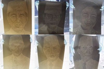 Keren! Pemuda Asal Pati Raih Rekor MURI Usai Lukis Wajah Presiden dengan 43 Ribu Nama Desa