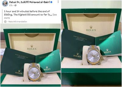 Ulama Ternama Malaysia Lelang Jam Tangan Rolex Hadiah dari Raja Arab Saudi, Hasilnya untuk Bantu Palestina