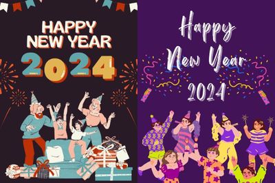 10 Gambar Poster Selamat Tahun Baru 2024 Ucapan Happy New Year
