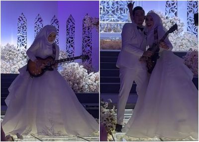 Viral Pengantin Wanita Unjuk Skill Main Gitar saat Resepsi, Pukau Tamu Undangan hingga Tuai Pujian