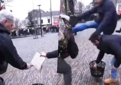 Viral! Dua Warga Belanda Berniat Bakar Al-Quran di Jalanan, Langsung Dapat Tendangan Maut!