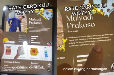 Rate Card Kuli Bangunan Viral di TikTok, Pejuang Profesi Layaknya Selebgram Ternama
