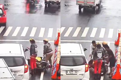 Bikin Tersentuh, Anak-anak Punk Ini Tolong Pengendara Motor yang Ditabrak di Traffic Light