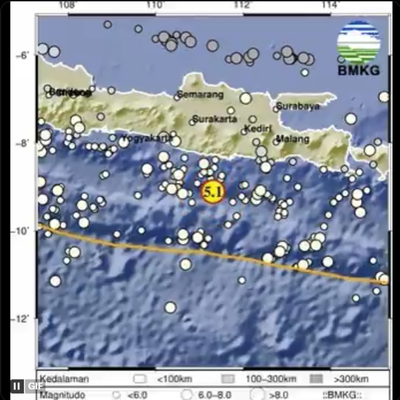 Gempa Guncang Sebagian Wilayah Indonesia dari Jawa, Sumatera Hingga Maluku