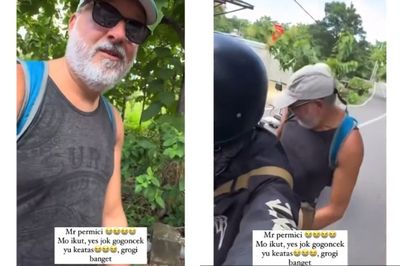 Momen Kocak Pemuda Tawari Bule Boncengan di Motornya Pakai Bahasa Indonesia dengan Logat Inggris
