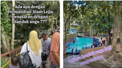Viral Handuk Ungu di Pemandian Lejja Soppeng, Ini Penjelasannya