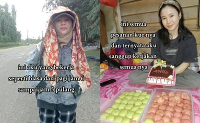 Salut! Wanita Ini Bisa Lakukan 3 Pekerjaan dalam Sehari, Mulai Dari Tambal Ban Hingga Bikin Kue Ultah