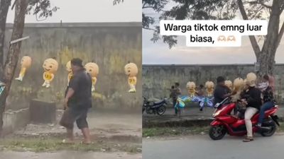 Usai Viral Kehujanan Pas Lagi Jualan Balon, Dagangan Bapak Ini Langsung Laris Manis Banyak yang Beli