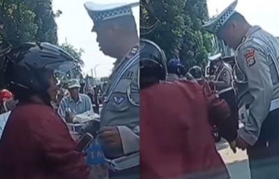 Pengendara Motor Terekam Beri Salam Tempel ke Oknum Polisi di Jakarta Selatan