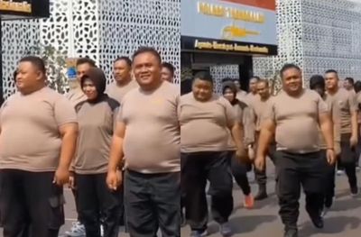 Unik! Sebanyak 60 Polisi di Polres Trenggalek Ikuti Program Diet Sehat, Netizen: Semangat Pak