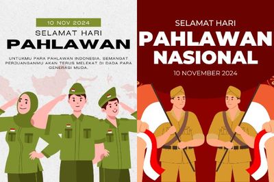 12 Poster Hari Pahlawan Nasional 10 November 2024, Simple!