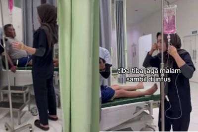 Viral, Dokter Cantik Ini Tetap Bertugas meski Diinfus, Netizen: The Real Mengabdi