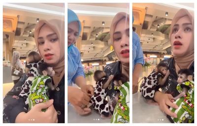 Seorang Ibu Panen Hujatan Akibat Ngamuk-Ngamuk di Tegor Satpam Karena Bawa Monyet Ke Mall!