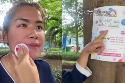 Viral! MUA Cilik Buka Jasa MakeUp di Bawah Pohon dengan Tarif Seikhlasnya