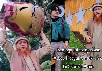Nur Amir Hancurkan Patung yang Dianggapnya Berhala, Netizen: Emang Ada Orang yang Nyembah Patung Iron Man?