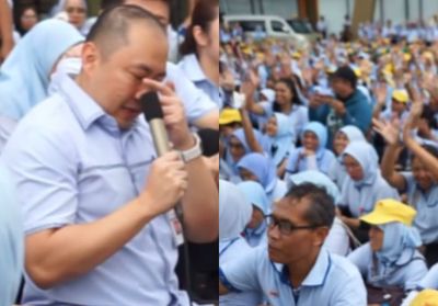 Haru! Ribuan Karyawan Jadi Saksi Dirut Sritex Menangis saat Perusahaan Resmi Tutup
