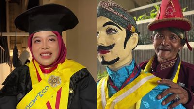 Kisah Sang Ayah Datang ke Wisuda Pakai Kostum Ledek Gogek, Demi Nazar untuk Putri Menantu Tercinta
