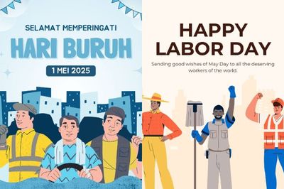 12 Contoh Gambar Poster Hari Buruh 2025, Simple Aesthetic!
