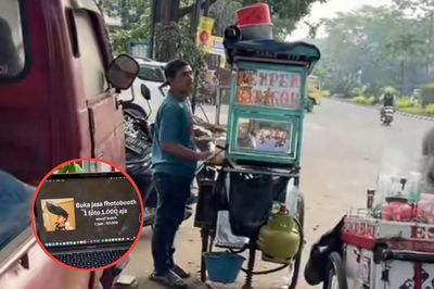 Viral Penjual Batagor di Bandung Bikin Photo Booth Pakai Macbook, Bikin Hasil Foto Langsung Estetik