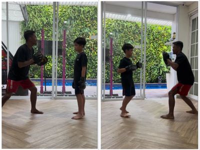 Rafathar Latihan Bela Diri Usai Ditonjok Teman, Raffi Ahmad Langsung Terjunkan Pelatih Petarung MMA!