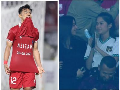 Intip Eksperesi Azizah Salsha Saat Pratama Arhan Selebrasi Pakai Kaos Bertulis Namanya: Bucin!