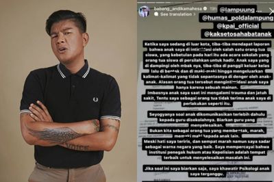 Anak Dapat Kekerasan Verbal dari Orangtua Siswa, Andika Kangen Band Pasang Badan